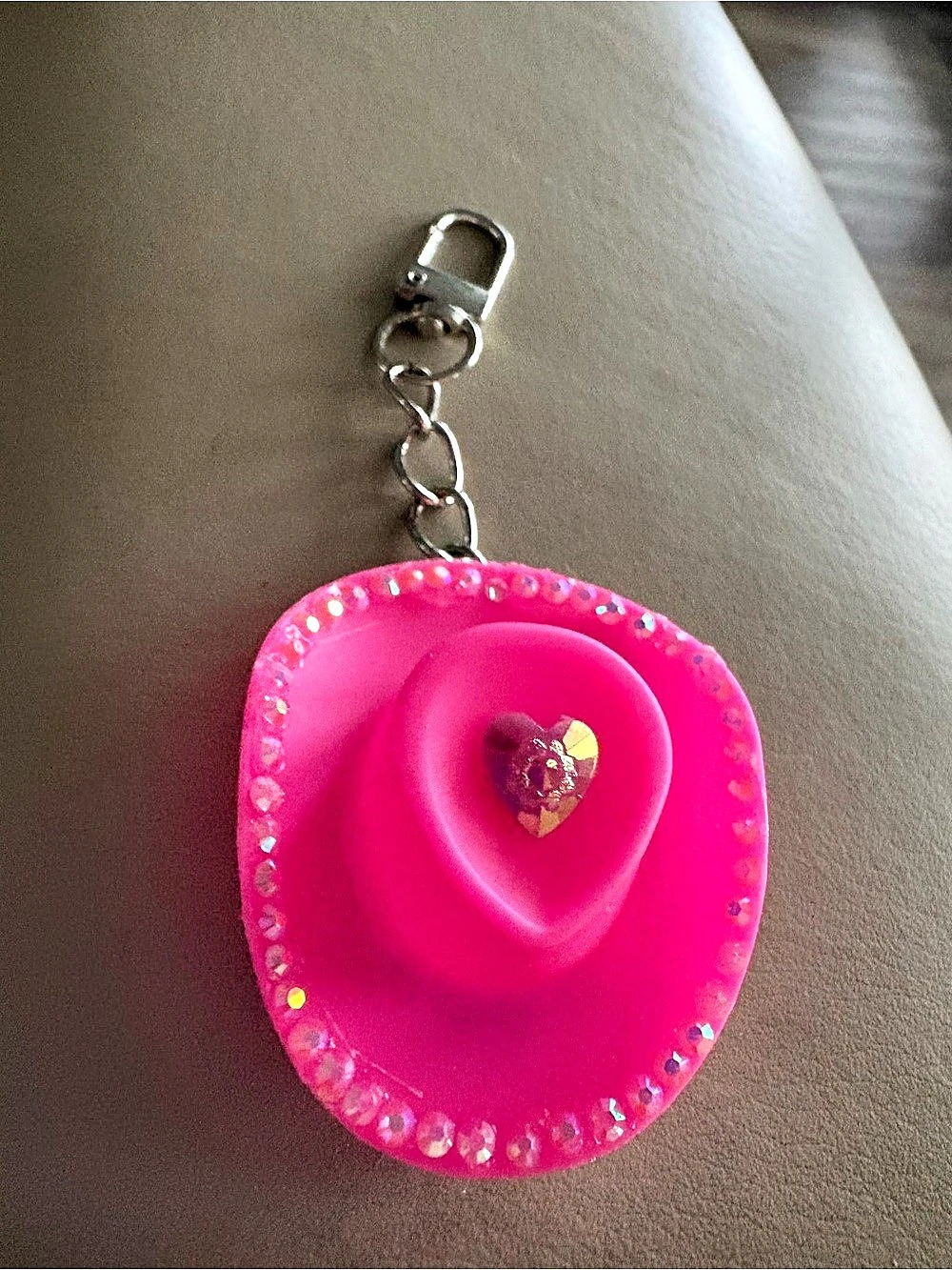 Pink Cowgirl Keychain New